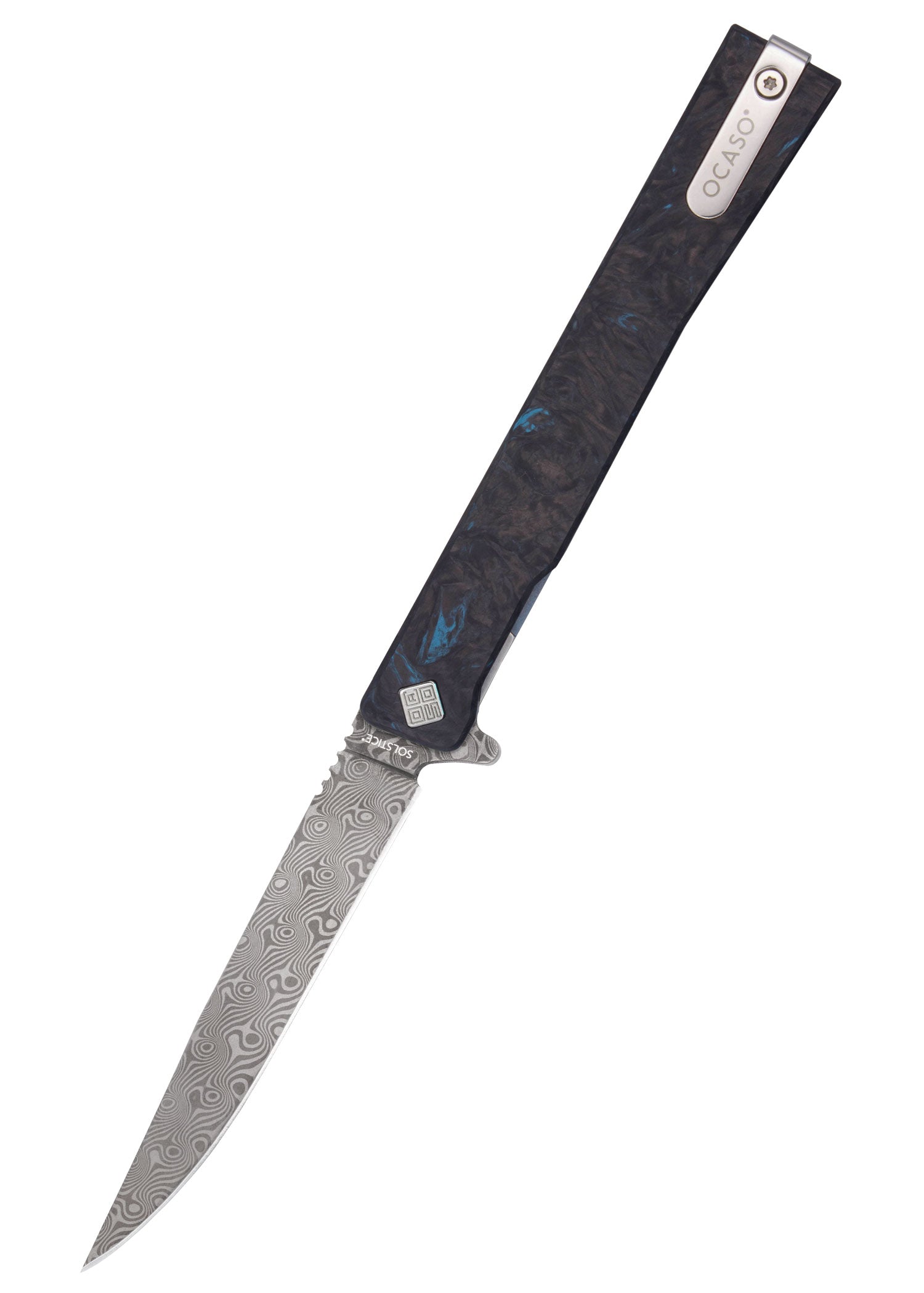 Couteau pliant Solstice Damascus - Ocaso-T.A DEFENSE