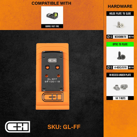 Plaquette adaptatrice Glock V4 MOS GLOCK - Burris Fast Fire II & III - CH Precision-T.A DEFENSE