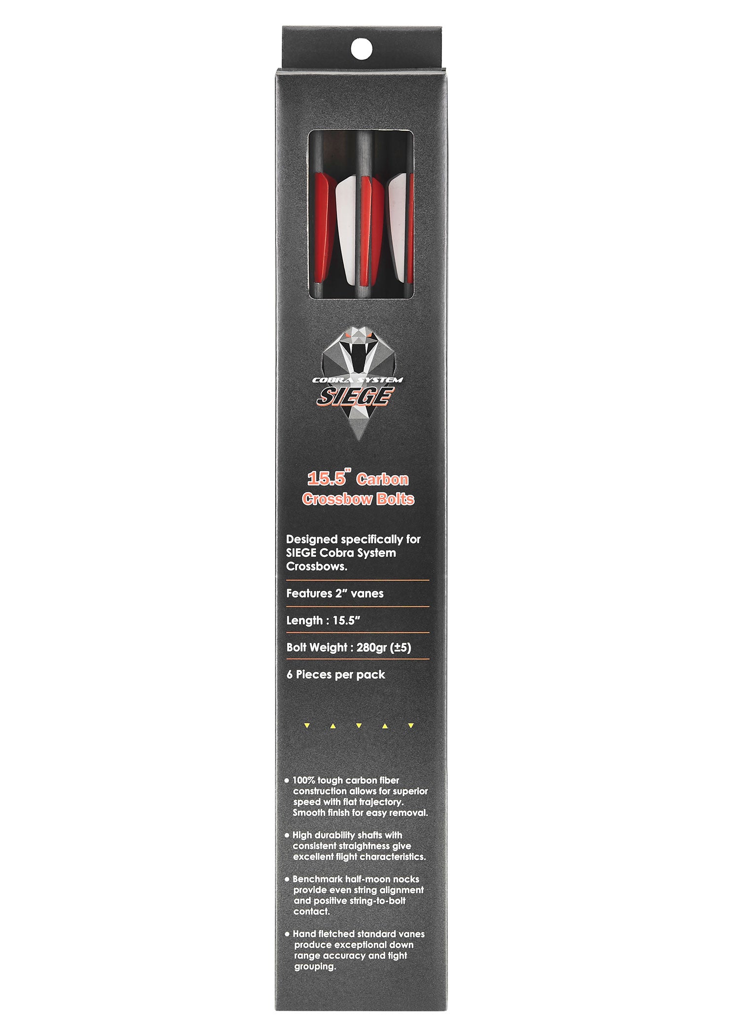 Lot de 6 flèches pour arbalete Siege - Ek Archery-T.A DEFENSE