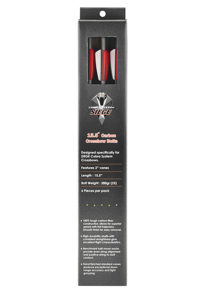 Lot de 6 flèches pour arbalete Siege - Ek Archery-T.A DEFENSE