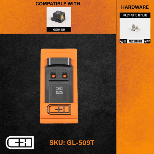 Plaquette adaptatrice Glock V4 MOS GLOCK Holosun 509T - CH Precision-T.A DEFENSE