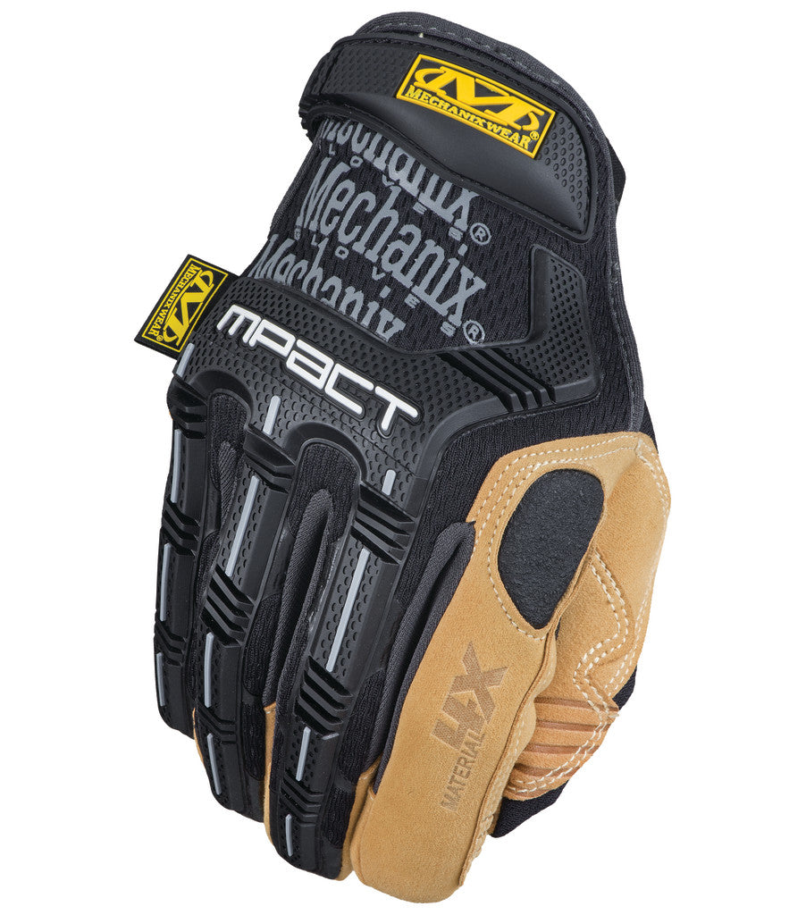 Gants M-Pact Material 4X noir et marrons - Mechanix-T.A DEFENSE