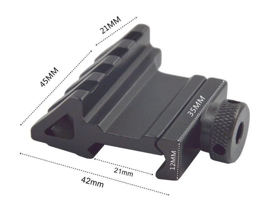 Rail de montage Picatinny déporté 45 degrés 21mm-T.A DEFENSE