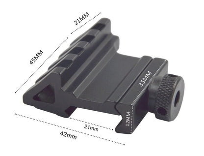 Rail de montage Picatinny déporté 45 degrés 21mm-T.A DEFENSE