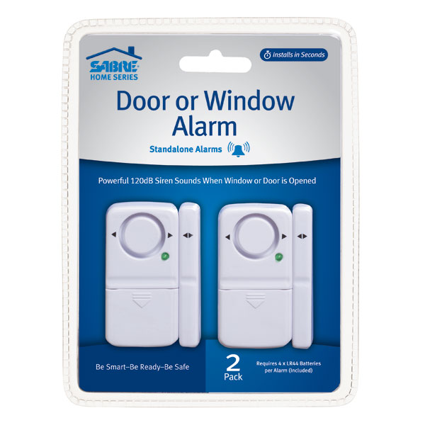 Alarme magnétique pour porte et fenêtre, 100% sans fil | Lot de 2 | - SABRE-T.A DEFENSE