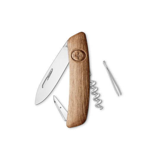 Couteau suisse en bois de noyer - Swiza-T.A DEFENSE