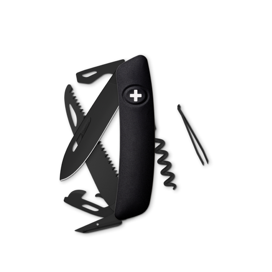 Couteau suisse D05 ALLBLACK - Swiza-T.A DEFENSE