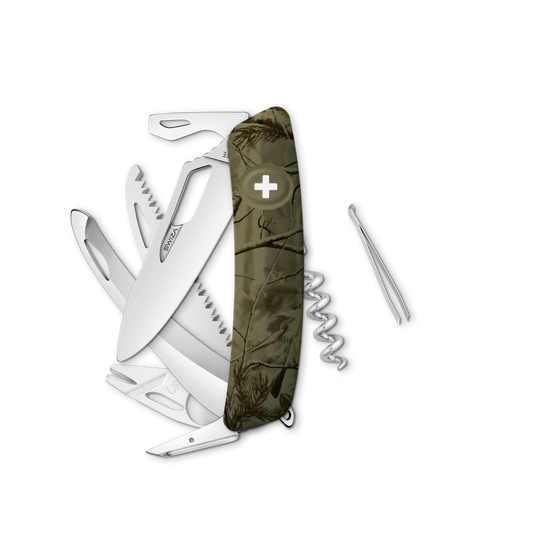 Couteau suisse Hunter et scie Olive - Swiza-T.A DEFENSE