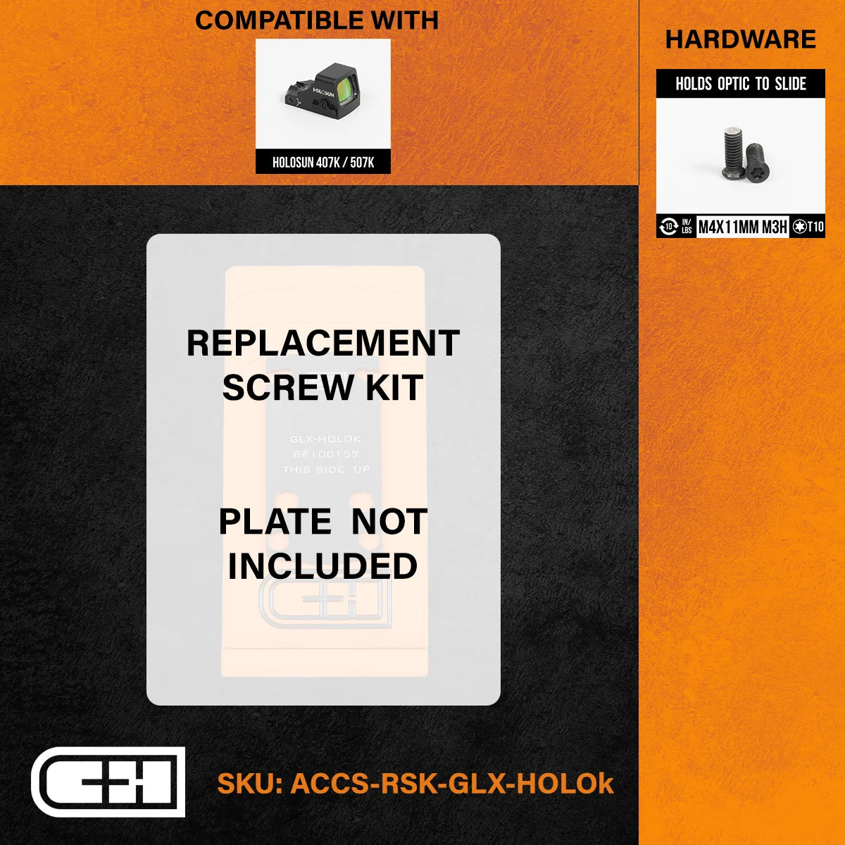 Kit de vis de remplacement-GLX-HOLOk - CH Precision-T.A DEFENSE