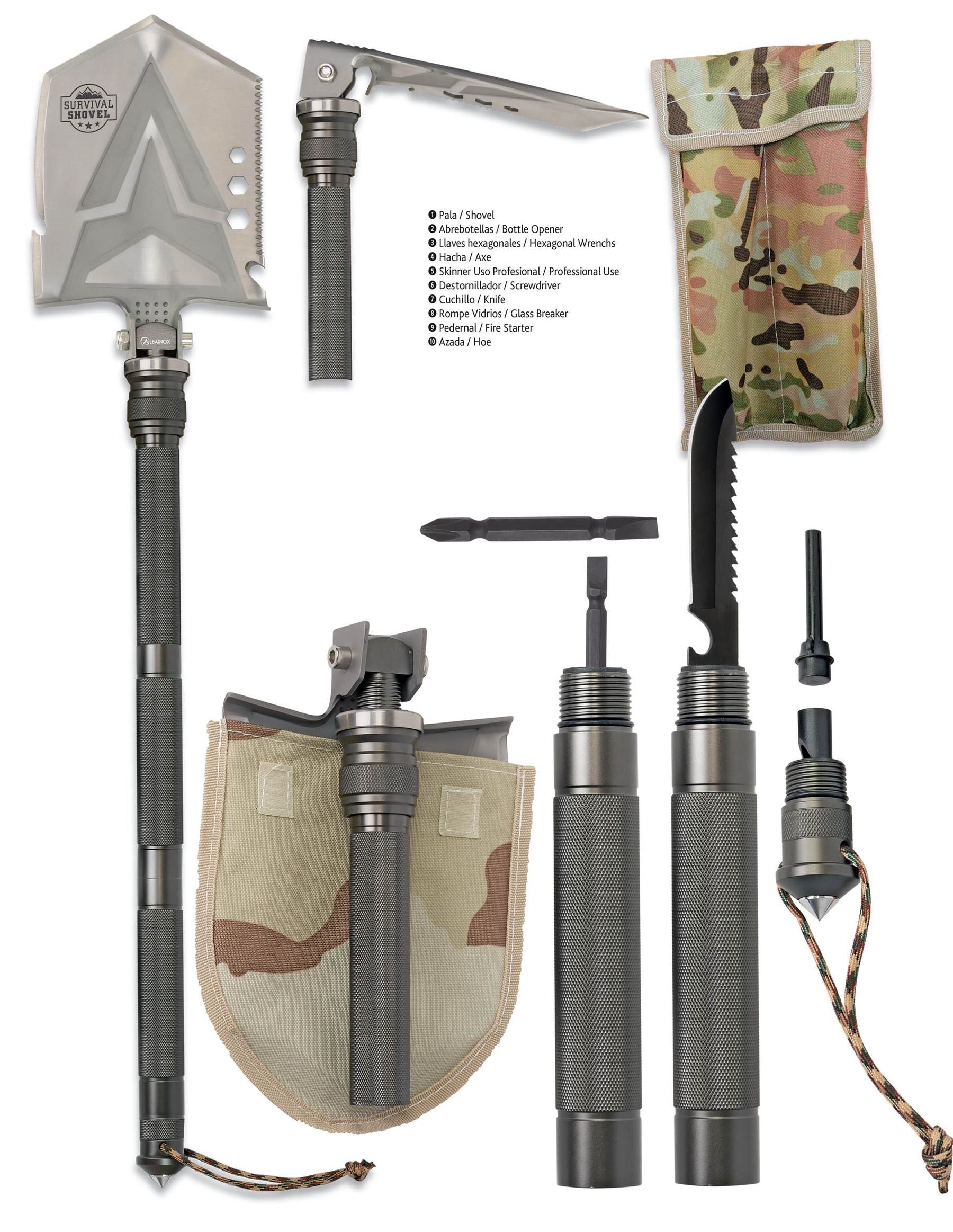 Pelle de survie 11 fonctions - Martinez Albainox-T.A DEFENSE
