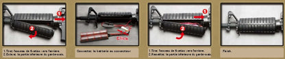 Réplique AEG CM16 Carabine noire - G&G-T.A DEFENSE