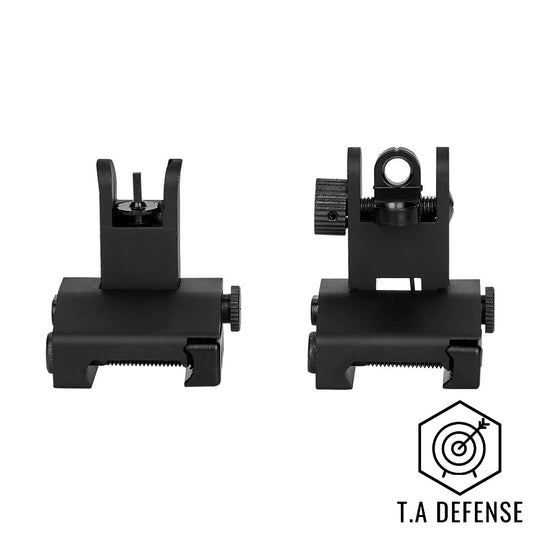 Organes de visée rabattables AR-15 aluminium T.A Defense® Mecaflip™-T.A DEFENSE