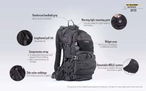 Sac à dos BP20 - Nitecore-T.A DEFENSE