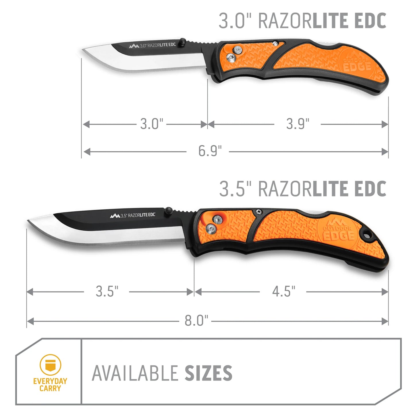 Couteau multi-fonctions Razor Lite EDC (+6 lames) - Outdoor Edge-T.A DEFENSE