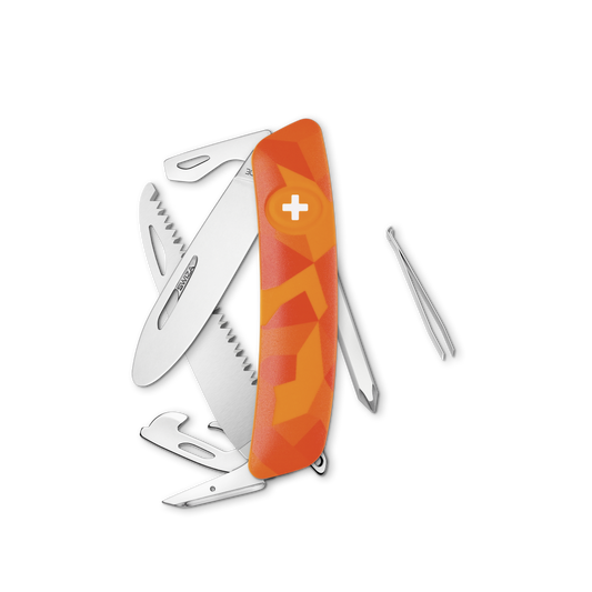 Couteau suisse J06R filix camo orange - Swiza-T.A DEFENSE