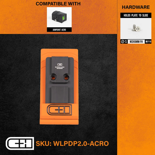 Plaquette adaptatrice Walther DEFENSE PDP 2.0 Aimpoint ACRO - CH Precision-T.A DEFENSE