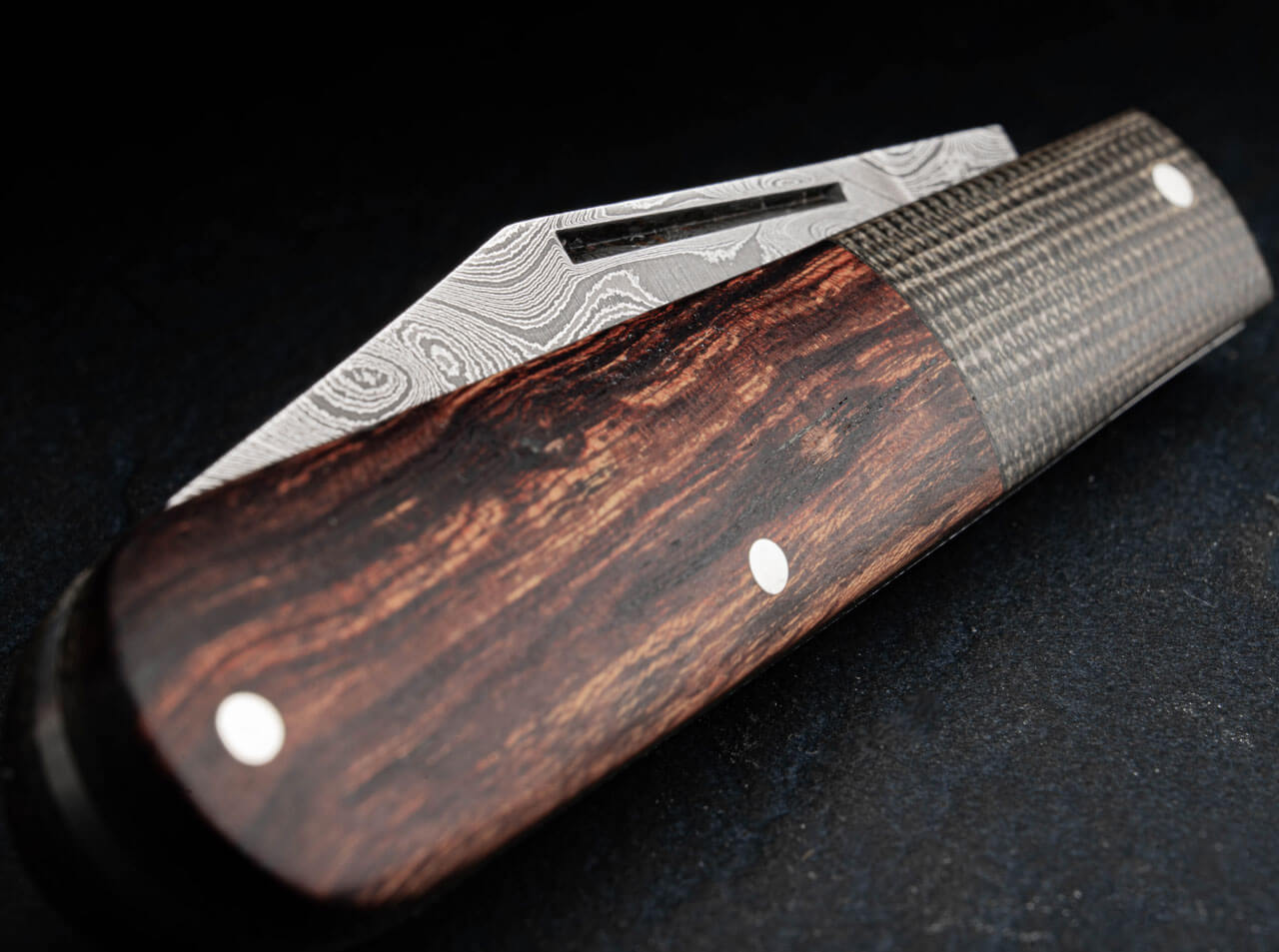 Couteau pliant Damas Léopard Intégrale Barlow - Boker-T.A DEFENSE