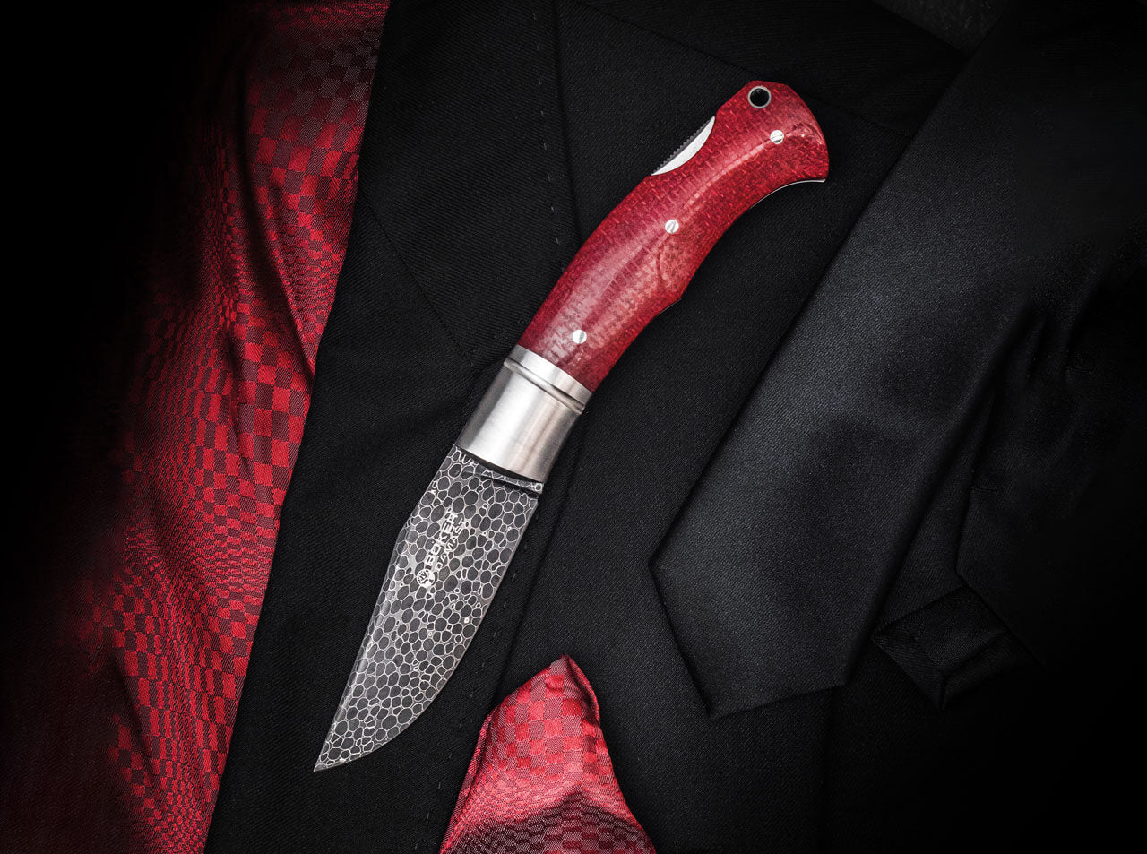 Couteau pliant Boxer Damascus - Boker-T.A DEFENSE