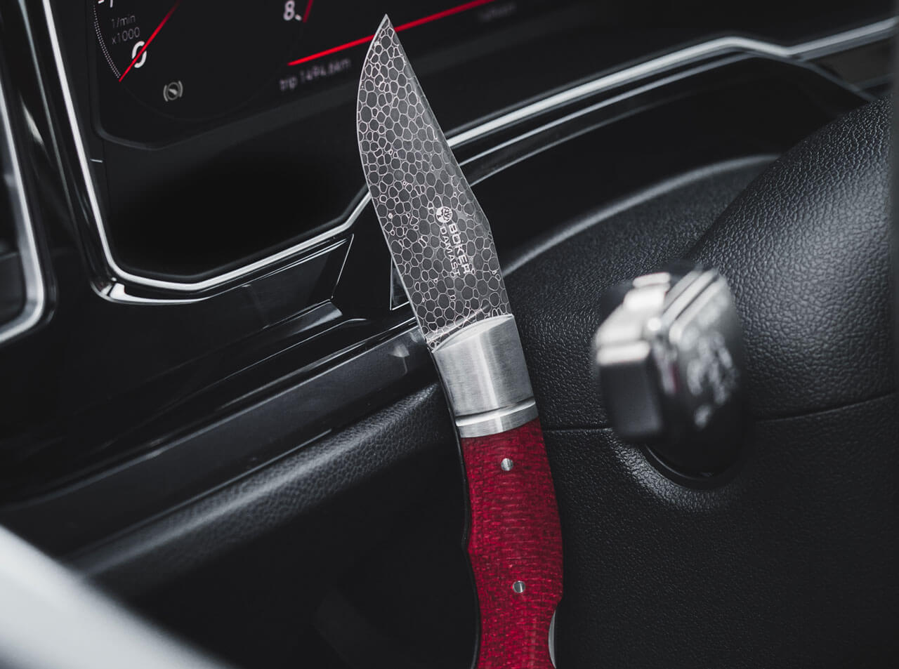 Couteau pliant Boxer Damascus - Boker-T.A DEFENSE