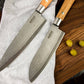 Set de 7 couteaux de cuisine Damas Olivier - Boker-T.A DEFENSE
