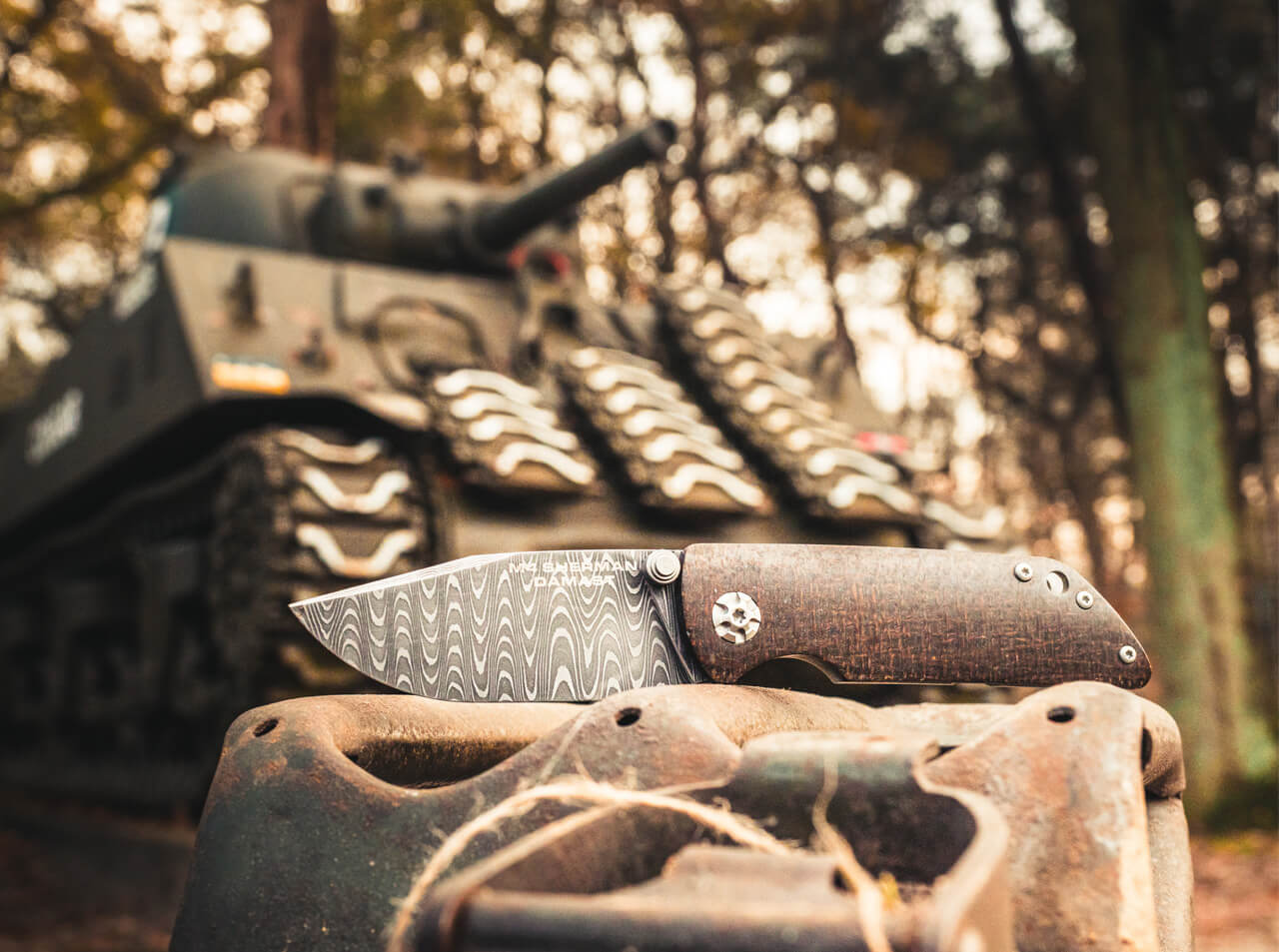 Couteau pliant M4 Sherman Damas - Boker-T.A DEFENSE