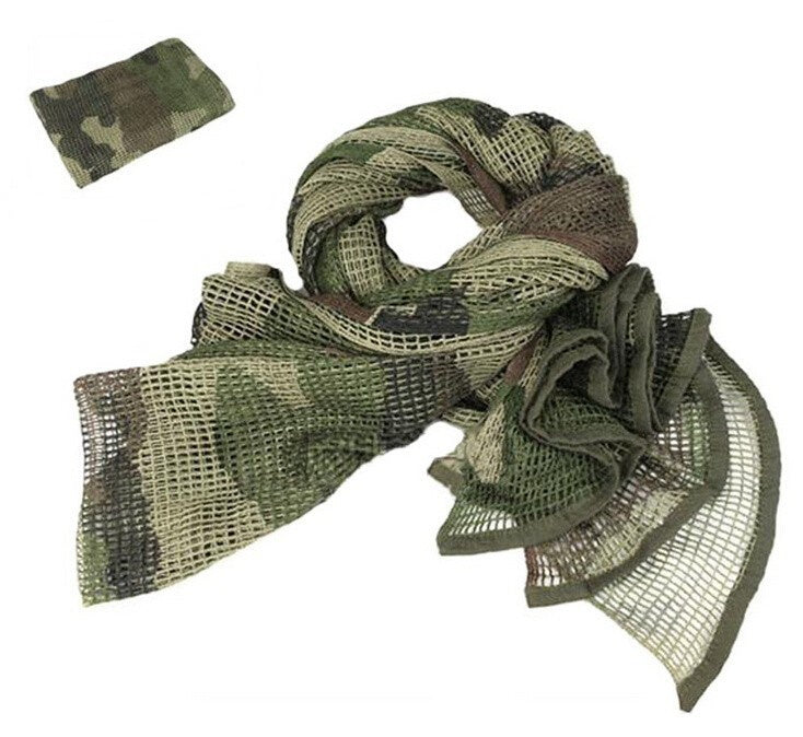 Echarpe filet militaire, camouflage de type américain (Woodland)-T.A DEFENSE