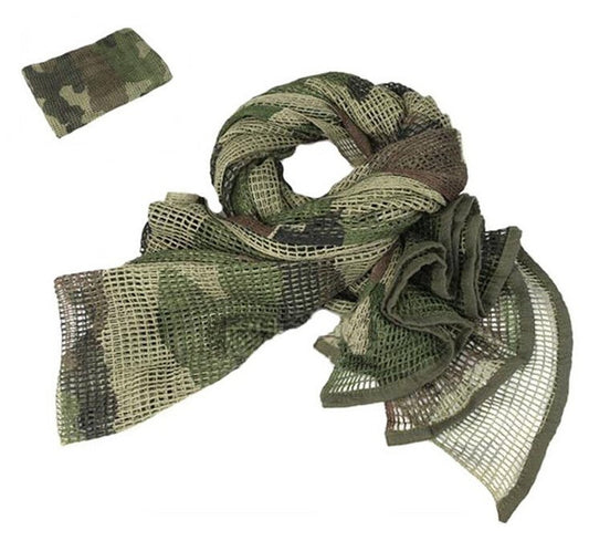 Echarpe filet militaire, camouflage de type américain (Woodland)-T.A DEFENSE
