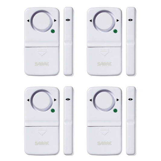 Alarme magnétique pour porte et fenêtre, 100% sans fil | Lot de 4 | - SABRE-T.A DEFENSE