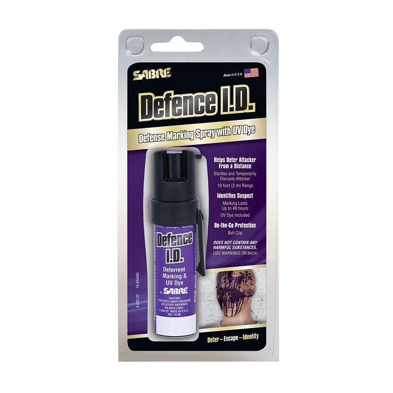 Spray anti agression menthol avec marqueur violet et UV - SABRE RED-T.A DEFENSE