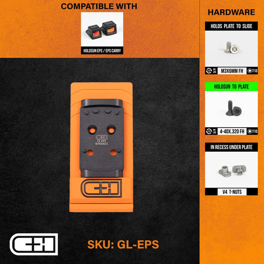 Plaquette adaptatrice Glock Holosun EPS - CH Precision-T.A DEFENSE